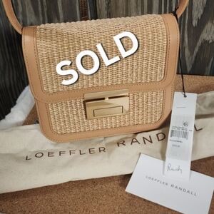 Loeffler Randale Desi Straw & Leather Crossbody (REPAIRED)